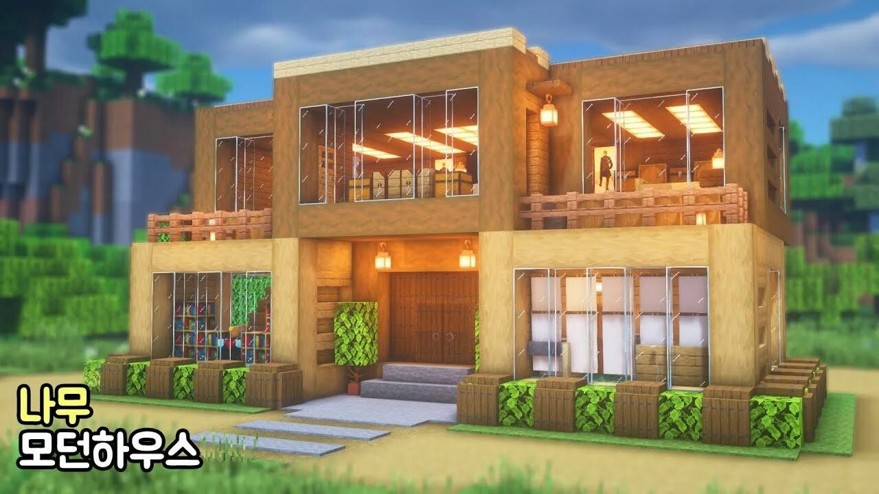 МАЙНКРАФТЕ Modern Wooden Mansion. Вилла в МАЙНКРАФТЕ. Modern Villa Minecraft. Modern Wood House Minecraft. Изи хаус