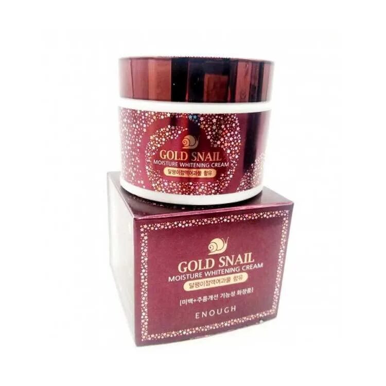 Enough Gold Snail Moisture Whitening Cream. Крем для лица с муцином улитки enough Gold Snail Moisture Whitening Cream. Enough Gold Snail Moisture Whitening Cream осветляющий крем с муцином улитки, 50 г. Enough крем для лица c экстрактом золотой улитки Gold Snail Moisture Whitening Cream, 50 g.