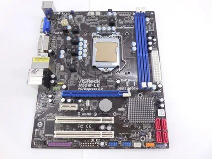 Материнская плата ASRock H55M-LE, socket 1156, Intel H55, 2x DDR3, 4x SATA-...