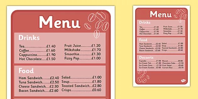 This menu перевод