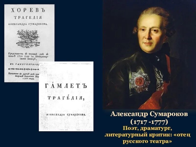 3 а п сумароков. А. п. сумароков (1717-1777). сумароков 18 век.