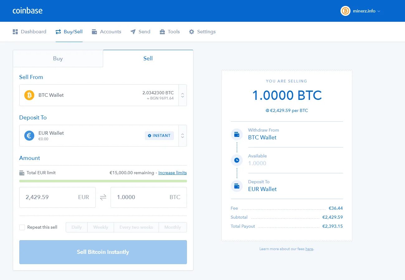 Account wallet