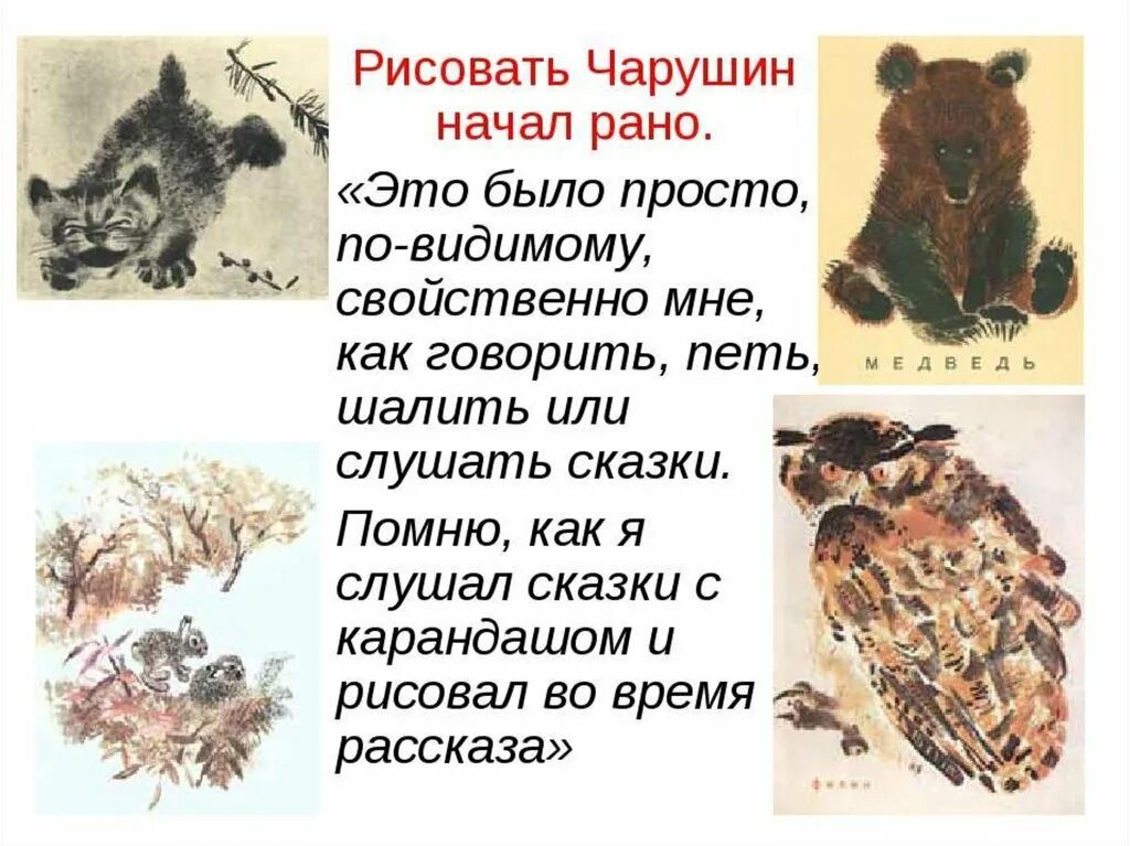Рассказы о животных чарушина