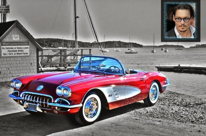 Kaiser darrin, 1954 года. Cars машинка джонни блеймер. Джонни депп первый брак. Автомобили джонни деппа. Кадиллак джонни депп.