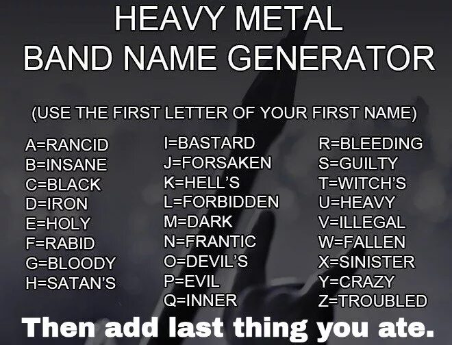 Band names. Name Generator. Black Metal name Generator. Black Metal Band name Generator. Хеви имя.