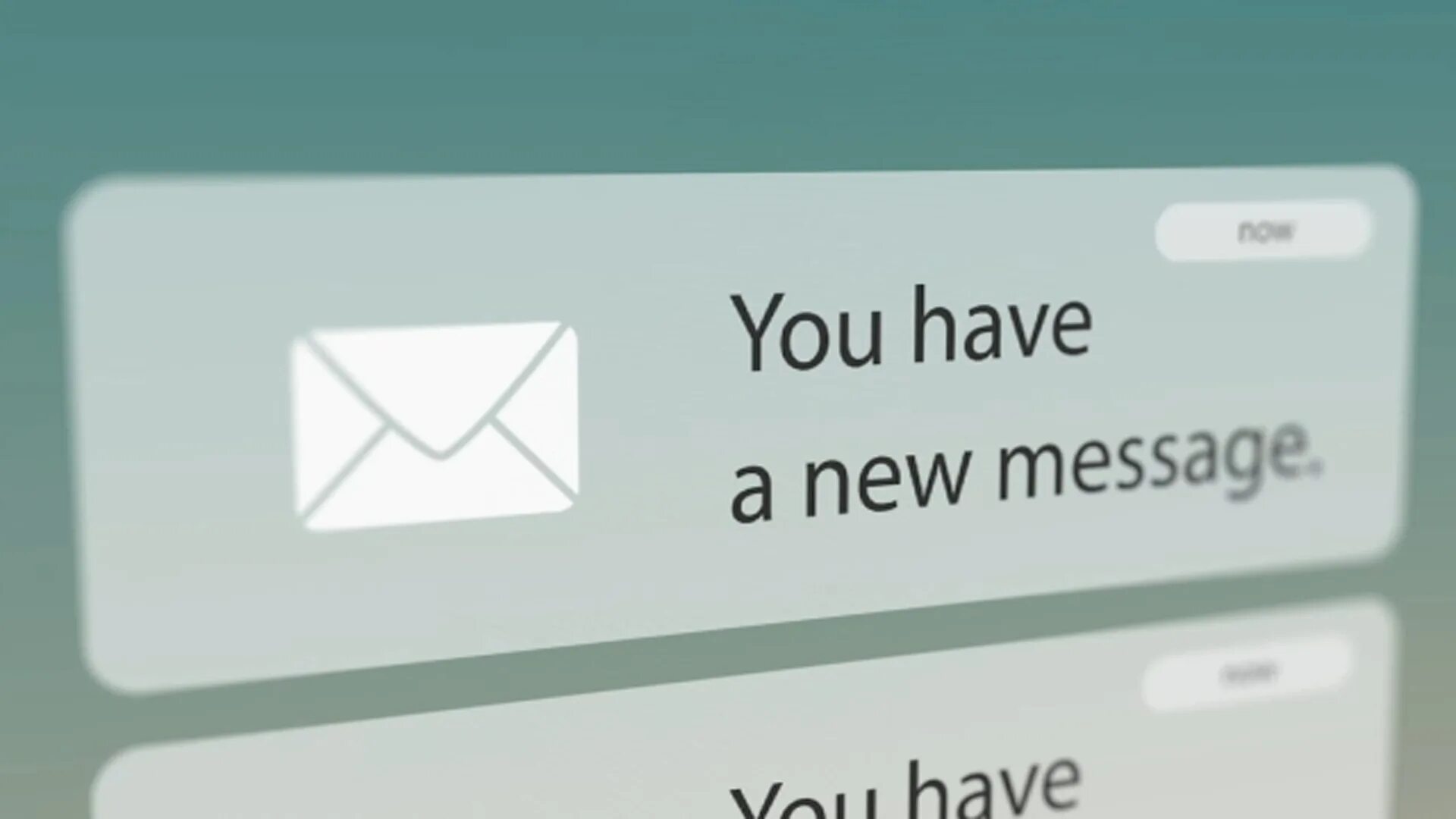 1 new message. New message. Notification message. New message icon.