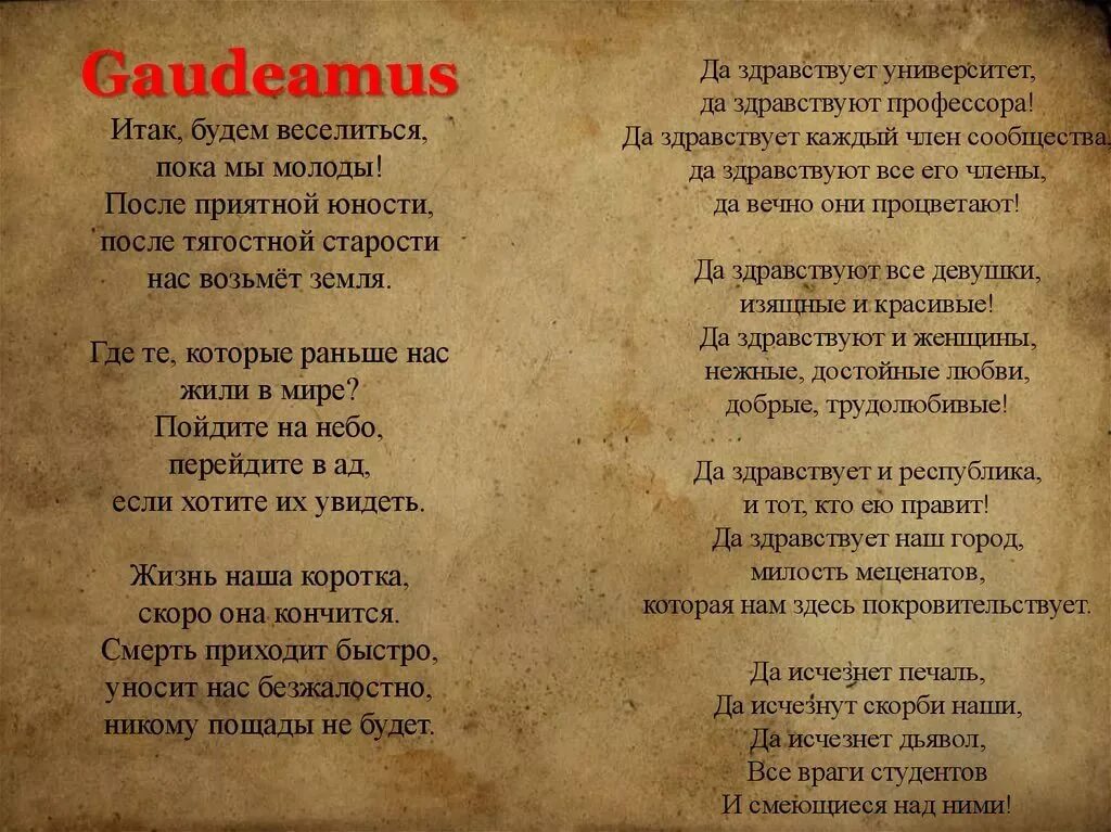 Гимн студентов текст. Гимн Гаудеамус. Гимн студентов Гаудеамус. Студенческий гимн Гаудеамус перевод. Гаудеамус текст.