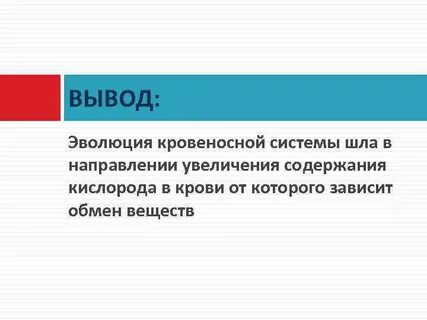 Вывод эволюции