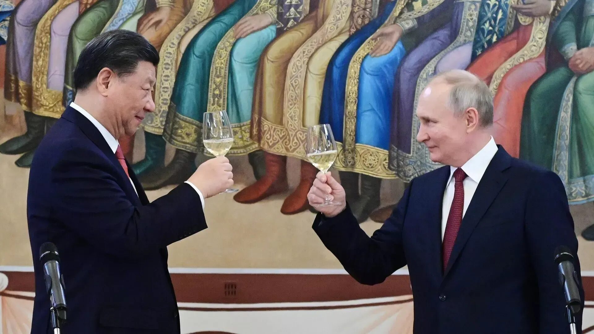 Встреча си Цзиньпина и Путина в Грановитой палате 2023. Россия и китай подписали