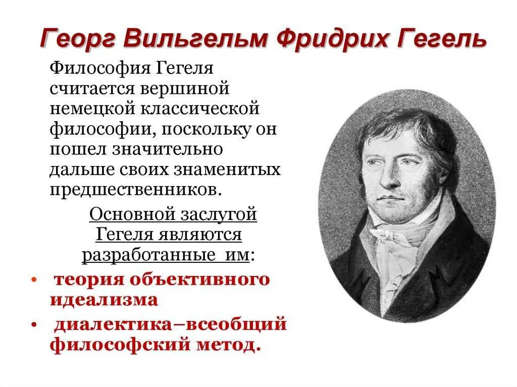 Главная идея ф. Георг Гегель (1770–1831).