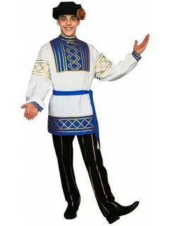 Народные костюмы голубые