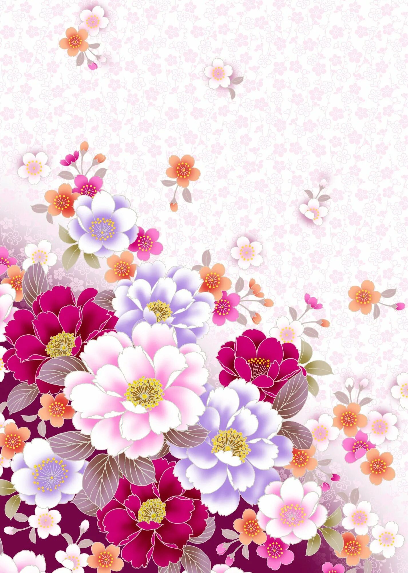 Картинка а4 цветы