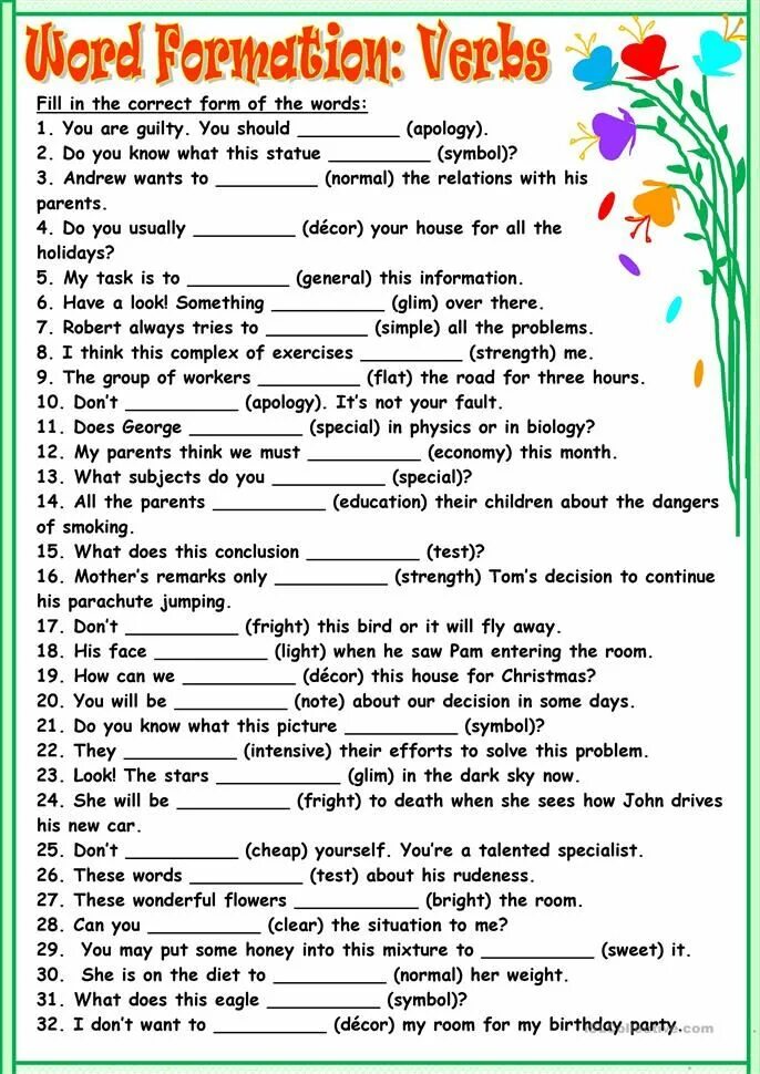 You should apologize. Word formation verbs. Словообразование в английском Worksheets. Word formation английском языке Worksheet. Word formation упражнения Worksheet.