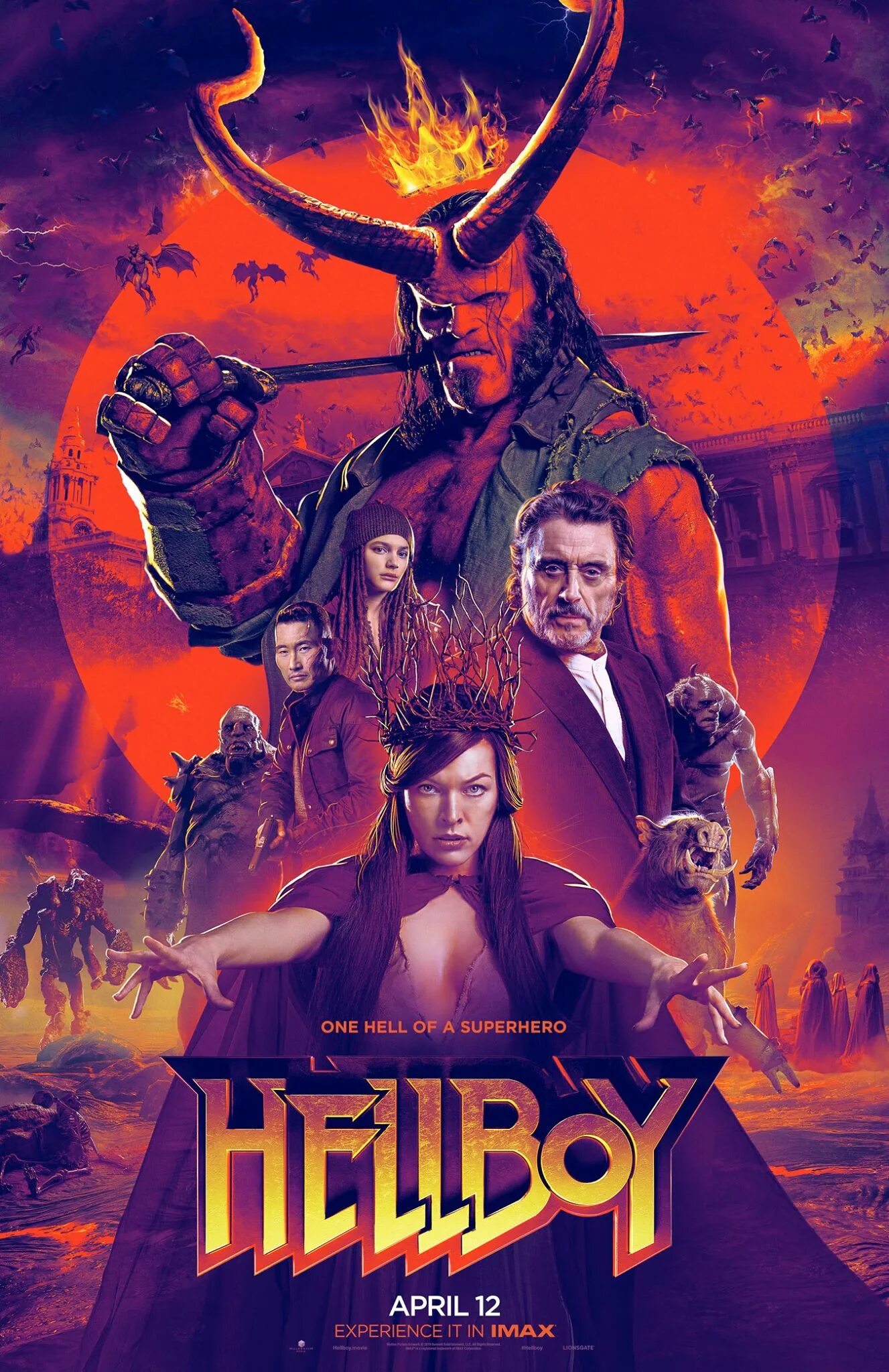 Хеллбой Постер. Hellboy 2019 Постер.