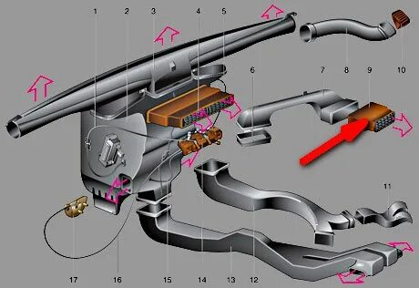 Ваз 2115 лобовая печка