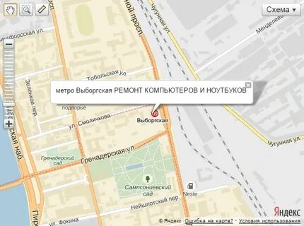 Выборгская спб карта
