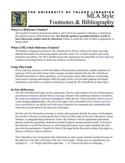 Mla Style Footnotes And Bibliography - How to create a MLA Style Footnotes ...