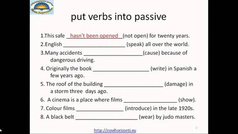 Present simple passive text