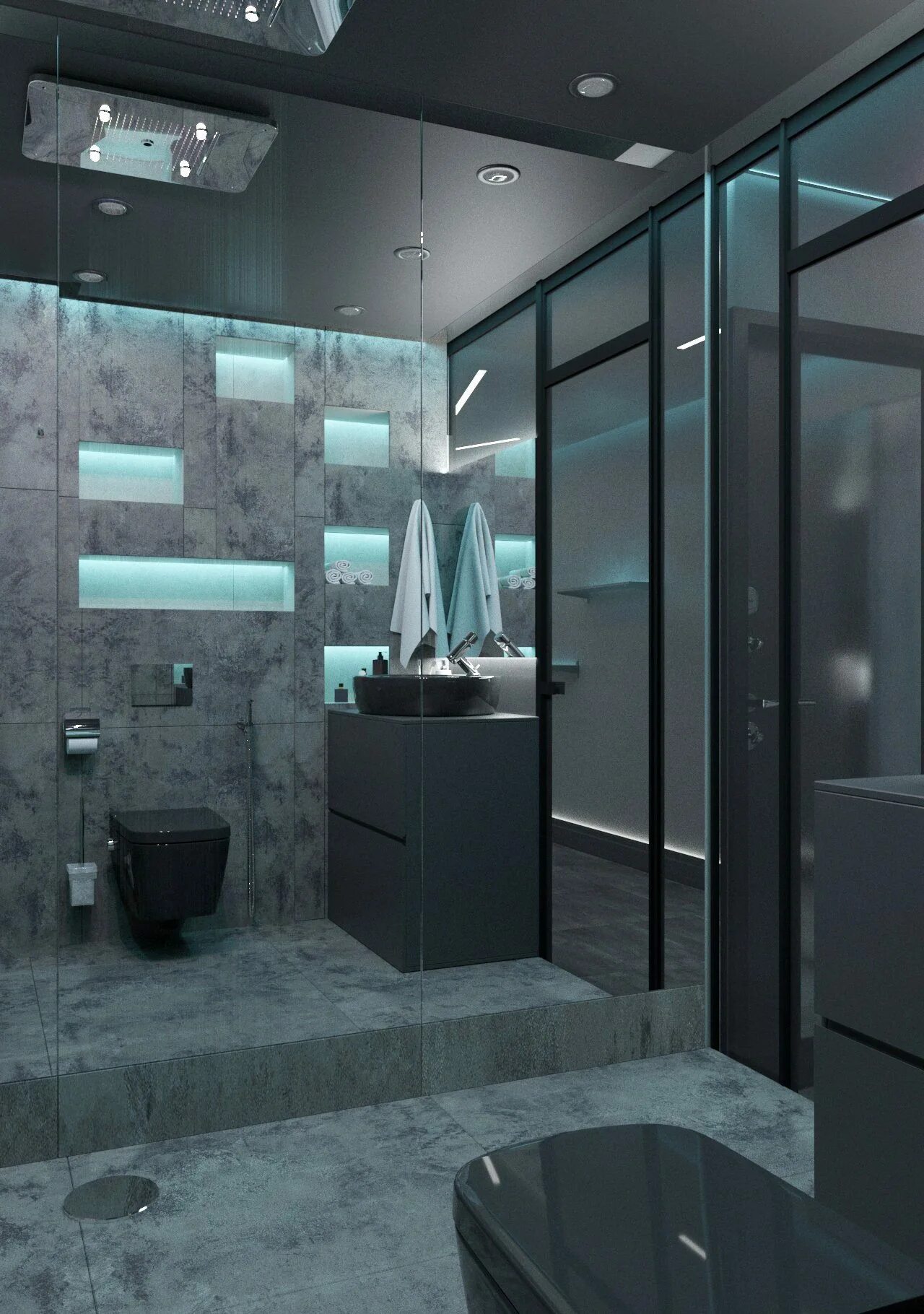High tech 2. Комната в стиле Хай тек. Современная ванная комната. Ванные комнаты в стиле хайтек. Ванная в стиле Hi-Tech.