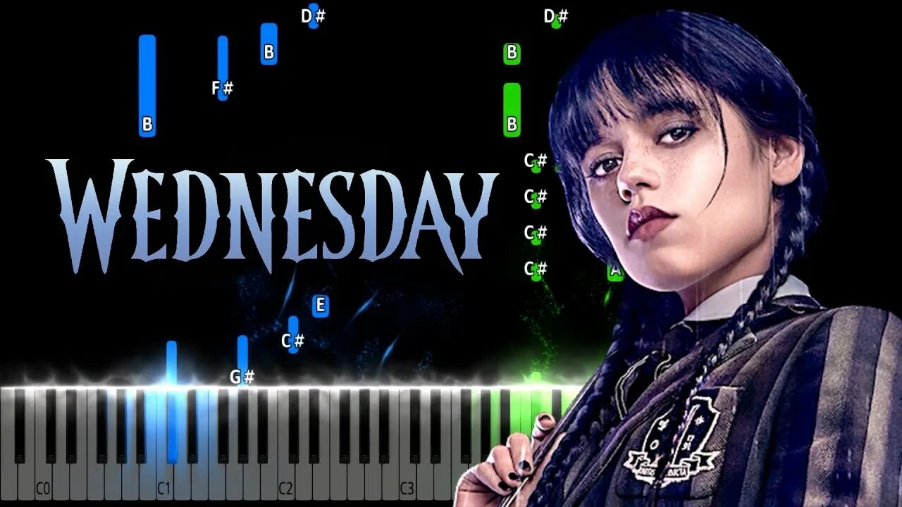 Wednesday game. Wednesday на пианино.