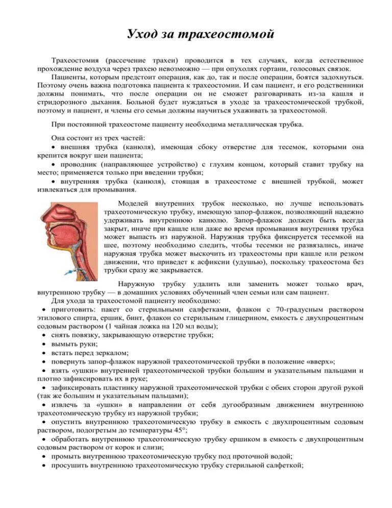 Уход за трахеостомической трубкой в домашних условиях алгоритм. Алгоритм ухода за пациентом с трахеостомической трубкой. E[Jl PF трахеостомой. Обработка трахеостомы в домашних условиях. Уход за трахеостомой сестринское дело