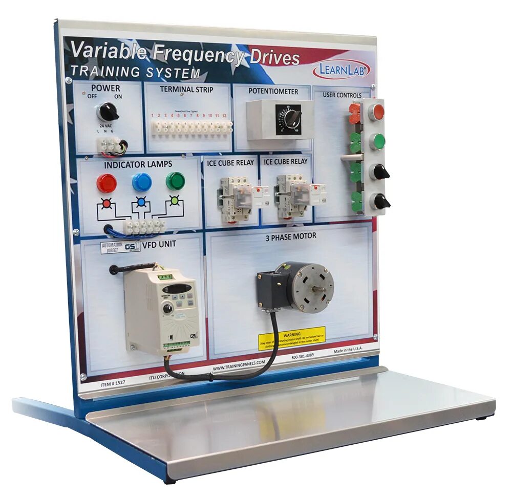 Variable Frequency Drive. Veikong vfd500. Forward and Reverse with VFD. Relay Training System and additional Protection.