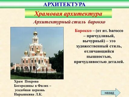 Архитектура доклад 7 класс история