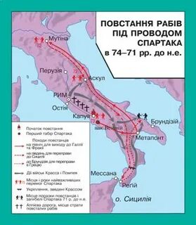 Восстание рабов предводительством спартака