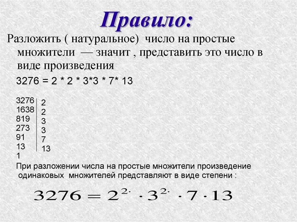 Разложи на простые множители 5. Формула разложения числа на простые множители. Формула разложения на простые множители. Разложить число на простые множители. Разложи числа на простые множители.