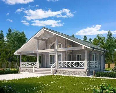 Проекты каркасных домов с верандой