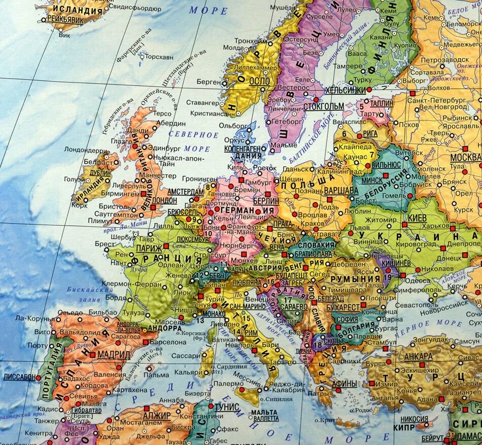 Карта Западной Европы со странами и столицами. Карта Европы географическая крупная политическая. Политическая карта Европы Европы. Подробная карта зарубежной Европы со странами и столицами.