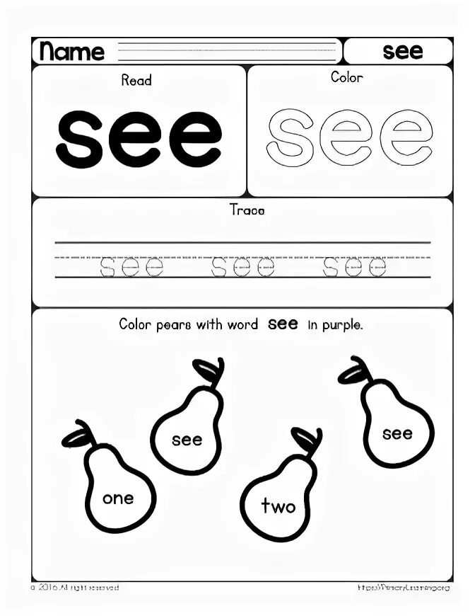 I see задания. I can see задания. Sight Words for Kids. See Worksheet.