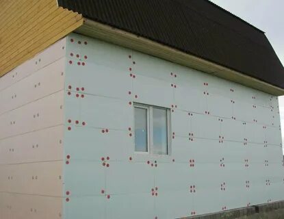Фасад дома полистиролом