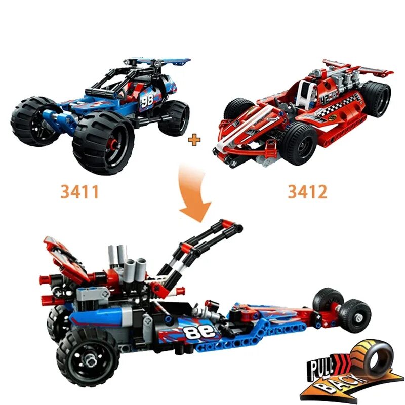 Pull back конструктор. Decool 3414. конструктор tech bricks 3411. decool 3412.