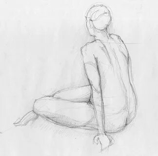 Человек сидит рисунок