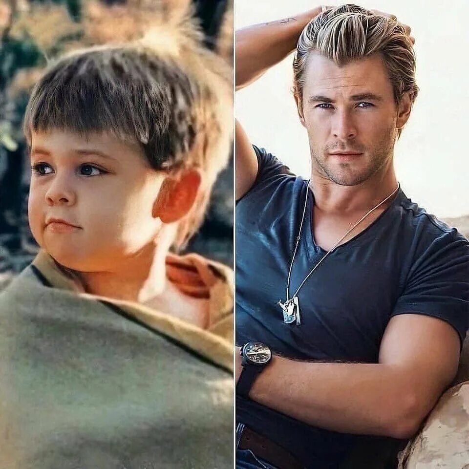 Люди которые стали героями. Chris Hemsworth в детстве.