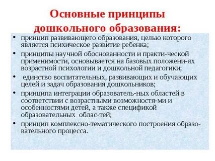 Основным принципом обучения детей дошкольного возраста является