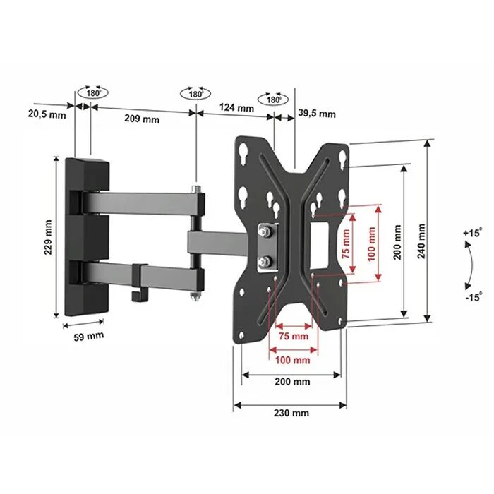 Размер крепежных отверстий. Кронштейн aspect line-24. Кронштейн для телевизора VESA 75х75. Кронштейн для настенного крепления lsw430b. VESA 200x200 кронштейн для телевизора Samsung.