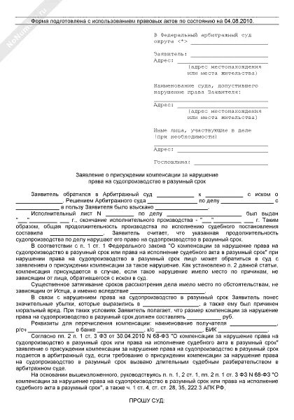 Решение о нарушении разумных сроков. Решение о нарушении разумных сроков