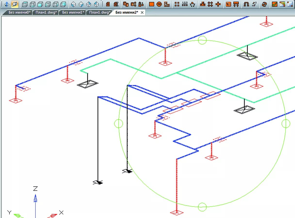 NANOCAD BIM ОПС. NANOCAD схемы ОПС. NANOCAD охранная сигнализация. Чертеж ОПС проектирование.