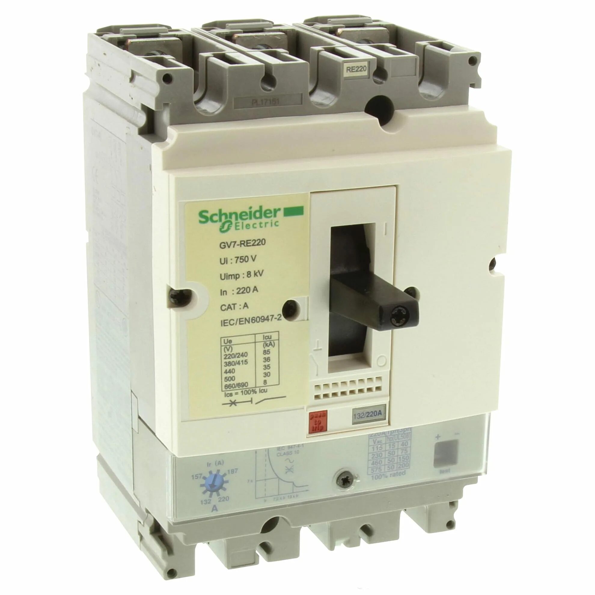 Выключатель с комбинированным расцепителем. Выкл. Schneider Electric gv7re25. Gv7re220. Автоматический выключатель с комбинированным расцепителем 70-80а. Автомат Шнайдер 100а.