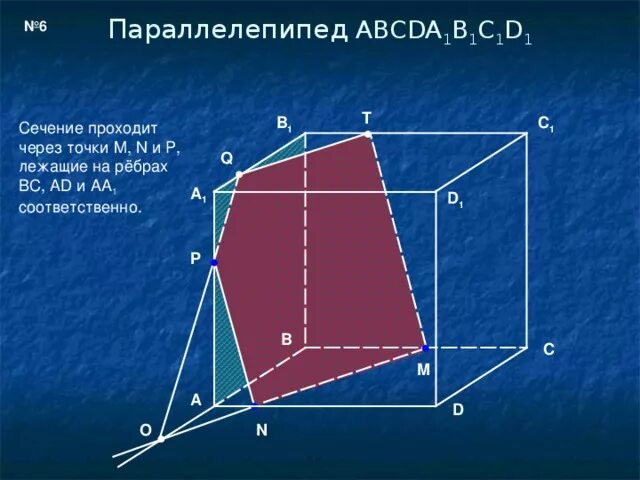 Сечение через точки