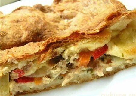 Пирог с мясом и овощами