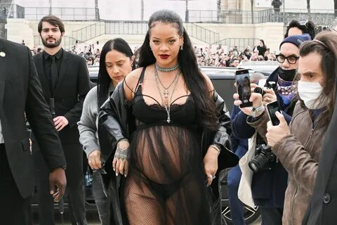 Rihanna attends the Dior Womenswear FallWinter 20222023 show during Paris F...