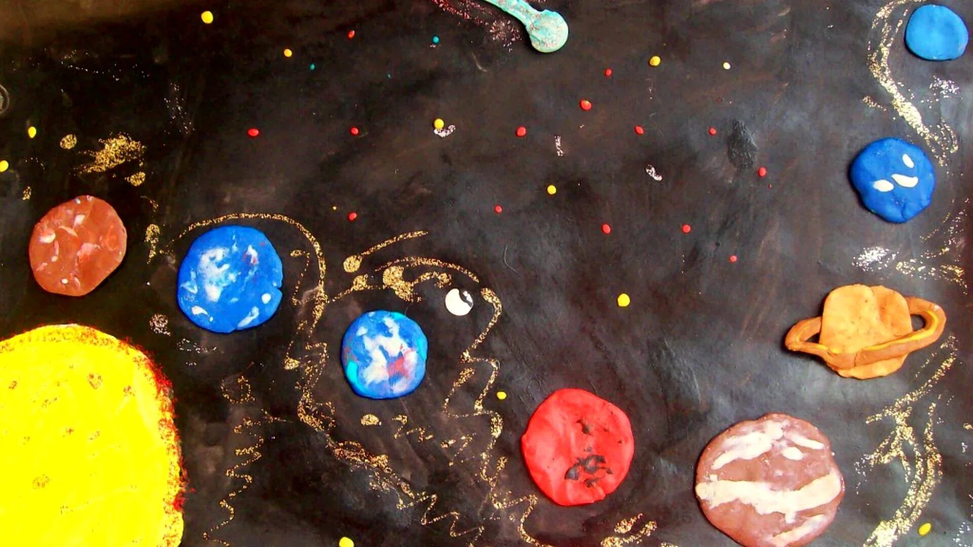 Солнечная система для детей пластилинография. Космос из пластилина. Поделки из пластилина на тему космос. Аппликация из пластилина космос. Лепка на тему космос