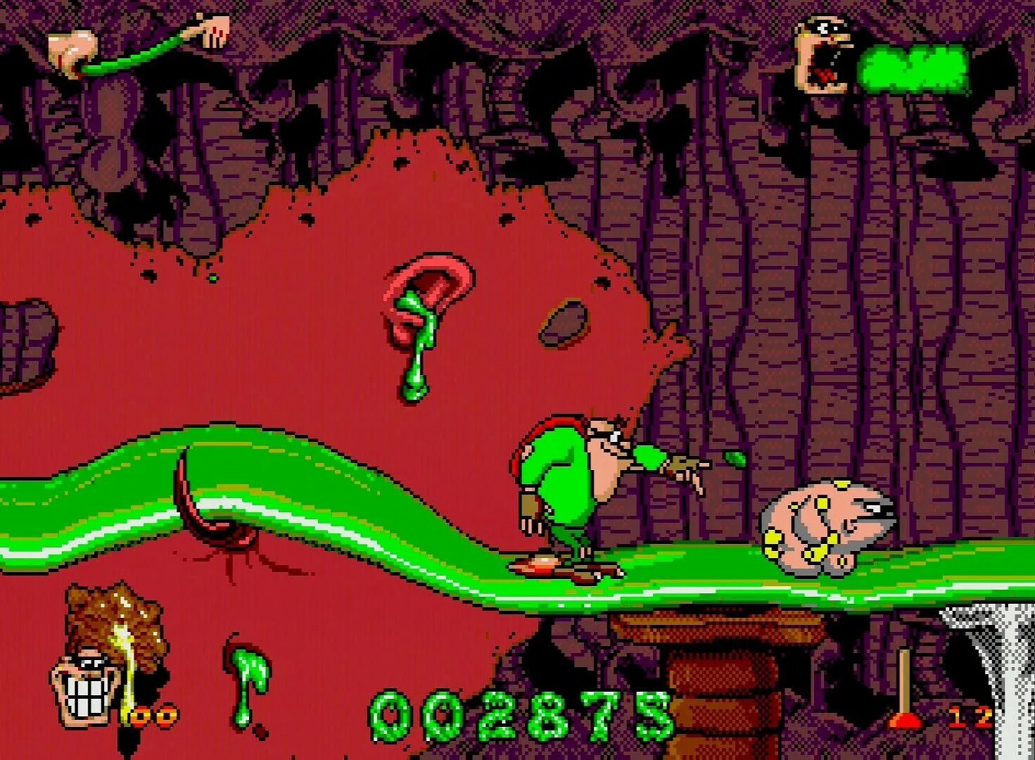 Pick and flick adventure. Бугермен сега. Игра на сегу Бугермен. Boogerman Sega Genesis. Boogieman игра сега.