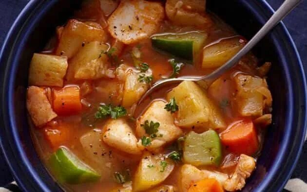 Овощное рагу с картошкой в казане