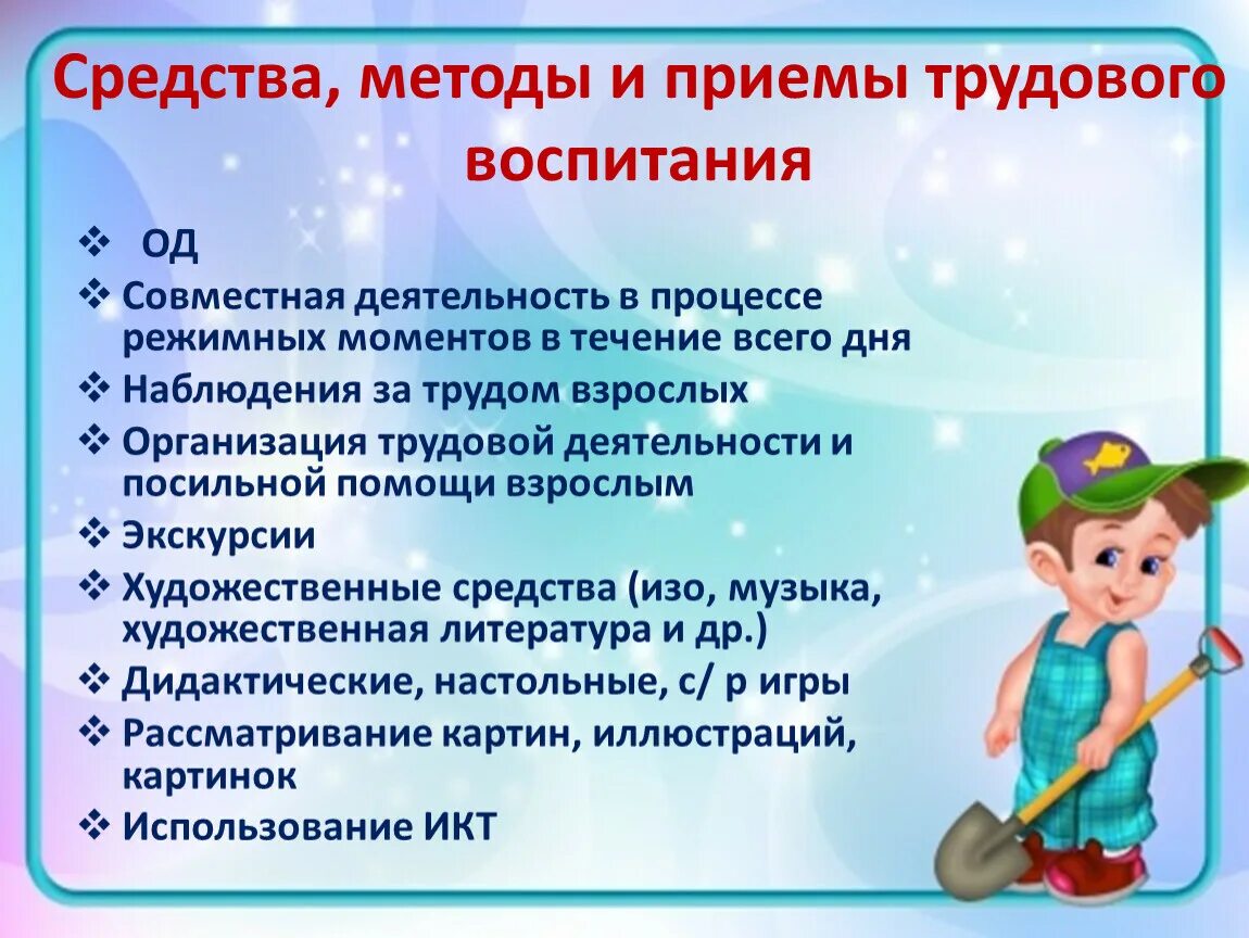 Изменения в закон об образовании трудовое воспитание. Средства и методы трудового воспитания. Методов трудового воспитания дошкольников. Методы и средства трудового воспитания дошкольников. Методы и приемы трудового воспитания.