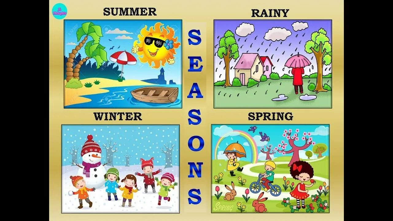 Seasons for Kids. 4 Seasons picture for Kids. Зима лето групп