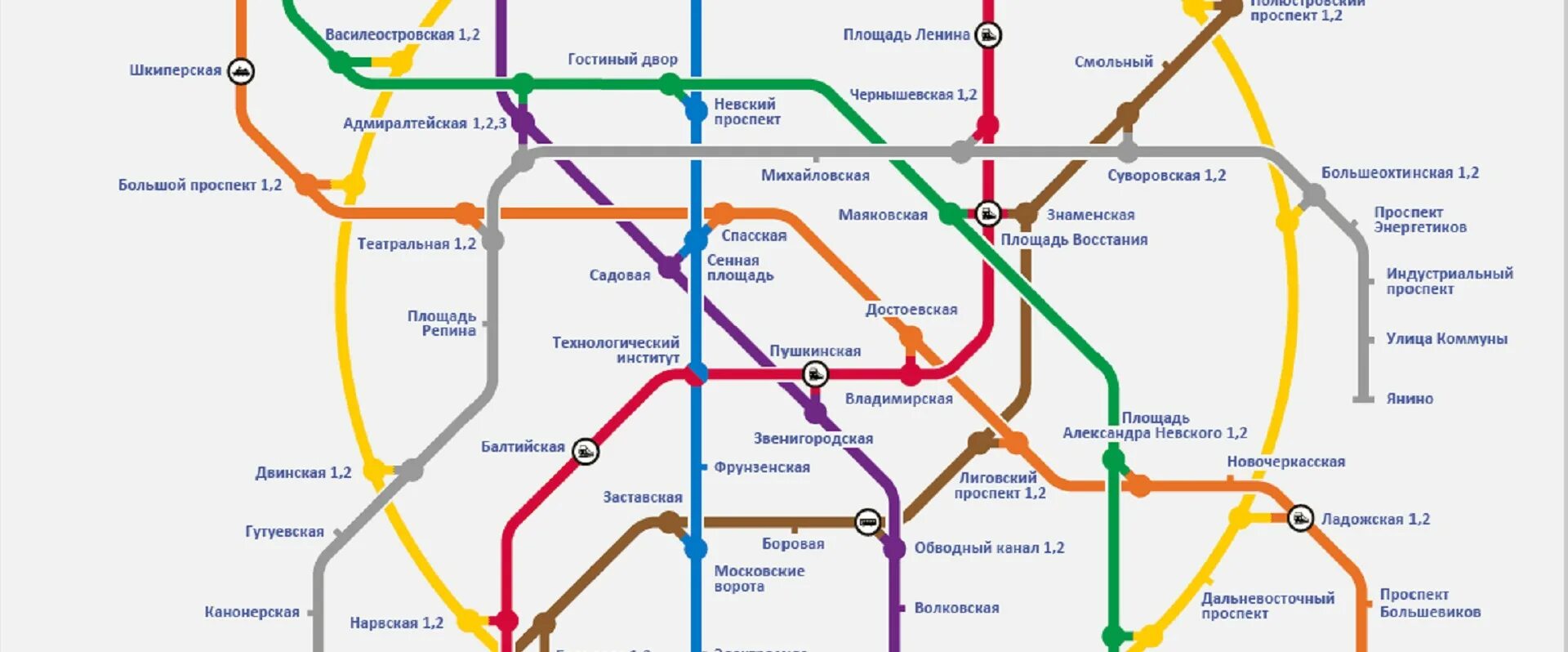 Карта метро петербурга 2024